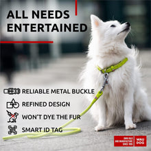 Load image into Gallery viewer, WAUDOG Ultra Soft Rolled Leather Soft Padded Dog Collar. GREEN. X-Small For Pet With Love