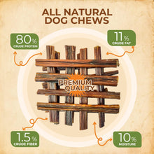 Load image into Gallery viewer, Makondo Pets Gullet Sticks 100% Natural Beef Esophagus Dog Chews 6” 24 Ct For Pet With Love