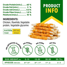 Load image into Gallery viewer, Beloved Pets Rawhide Sticks Wrapped with Chicken Natural Dog Treats 10.6 Oz