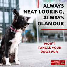 Load image into Gallery viewer, WAUDOG Ultra Soft Rolled Leather Dog Collar PINK LARGE