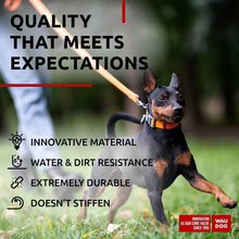 Load image into Gallery viewer, WAUDOG Adjustable Waterproof Dog Collar with Plastic Buckle and QR Dog Tag. ORANGE. SMALL