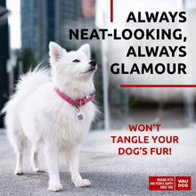 Load image into Gallery viewer, WAUDOG Ultra Soft Rolled Leather Soft Padded Dog Collar. PINK. X-Small For Pet With Love