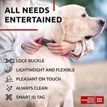 Load image into Gallery viewer, WAUDOG Adjustable Waterproof Heavy Duty Dog Collar with Durable Plastic Buckle and QR Dog Tag. XXLARGE (Pink) For Pet With Love