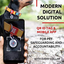 Load image into Gallery viewer, WAUDOG Adjustable Waterproof Dog Collar with Plastic Buckle and QR Dog Tag. ORANGE. SMALL