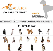 Load image into Gallery viewer, COLLAR Adjustable Heavy Duty Waterproof EVOLUTOR Dog Collar with QR Dog Tag (Orange) One Size Fits Many