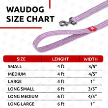 Load image into Gallery viewer, WAUDOG Recycled Cotton Dog Leash 6 Ft 10 Ft Eco Friendly Collar for Small For Pet With Love