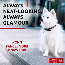 Load image into Gallery viewer, WAUDOG Ultra Soft Rolled Leather Soft Padded Dog Collar. BLACK. X-Small For Pet With Love