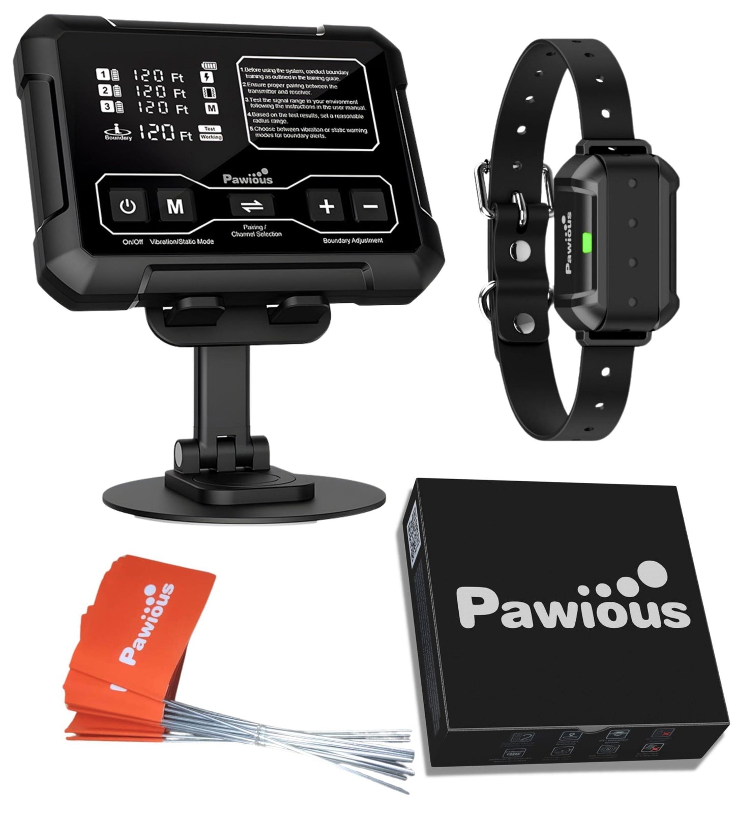 PAWIOUS Wireless High Precision Dog Containment System for Up to 1 Acre For Pet With Love