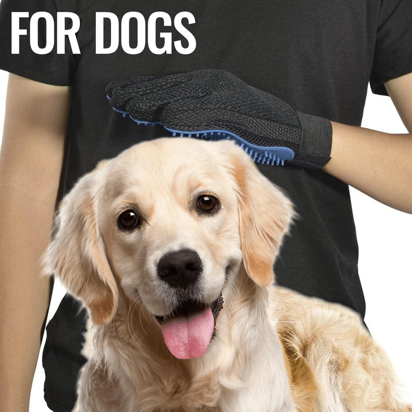 Pet Grooming Gloves for Deshedding, Hair Removal, and Massage For Pet With Love