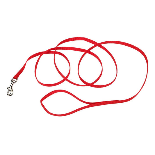 Coastal Pet Products Single-Ply Nylon Dog Leash Red 3/8 x 72 For Pet With Love
