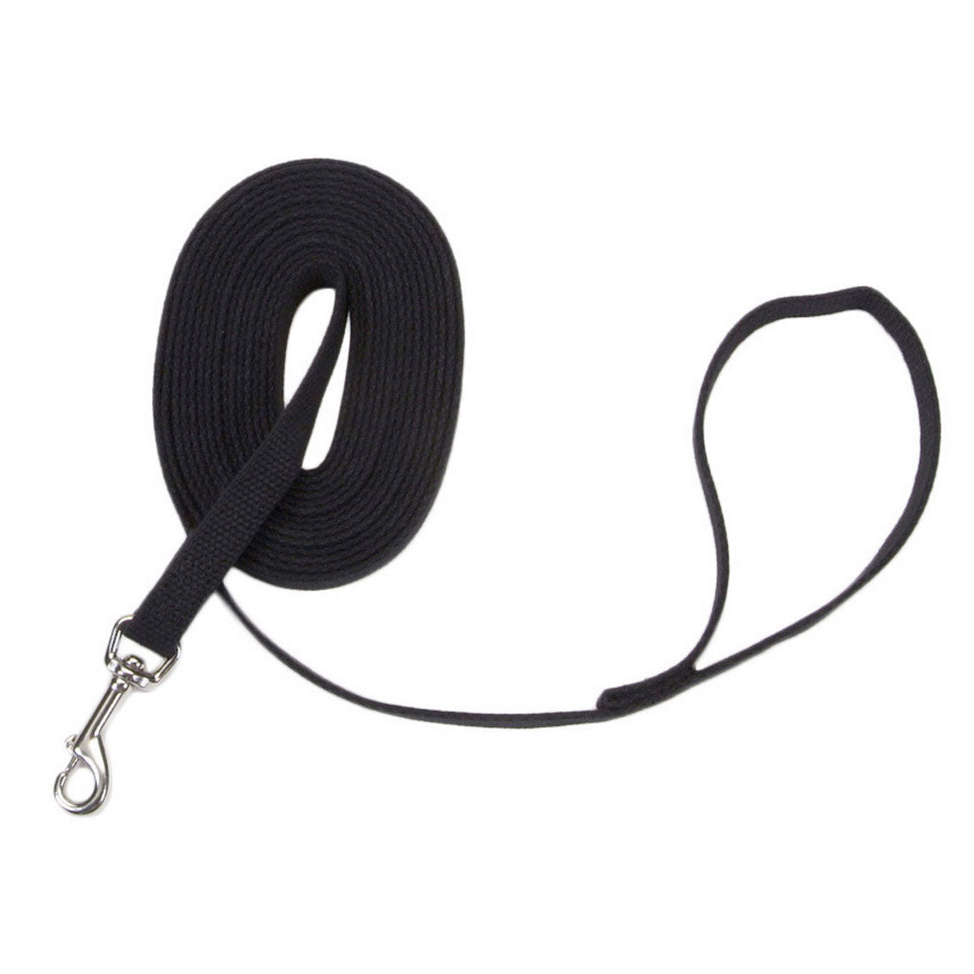 Coastal Pet Products Train Right Cotton Web Training Leash 30ft Black 5/8 x 30ft For Pet With Love