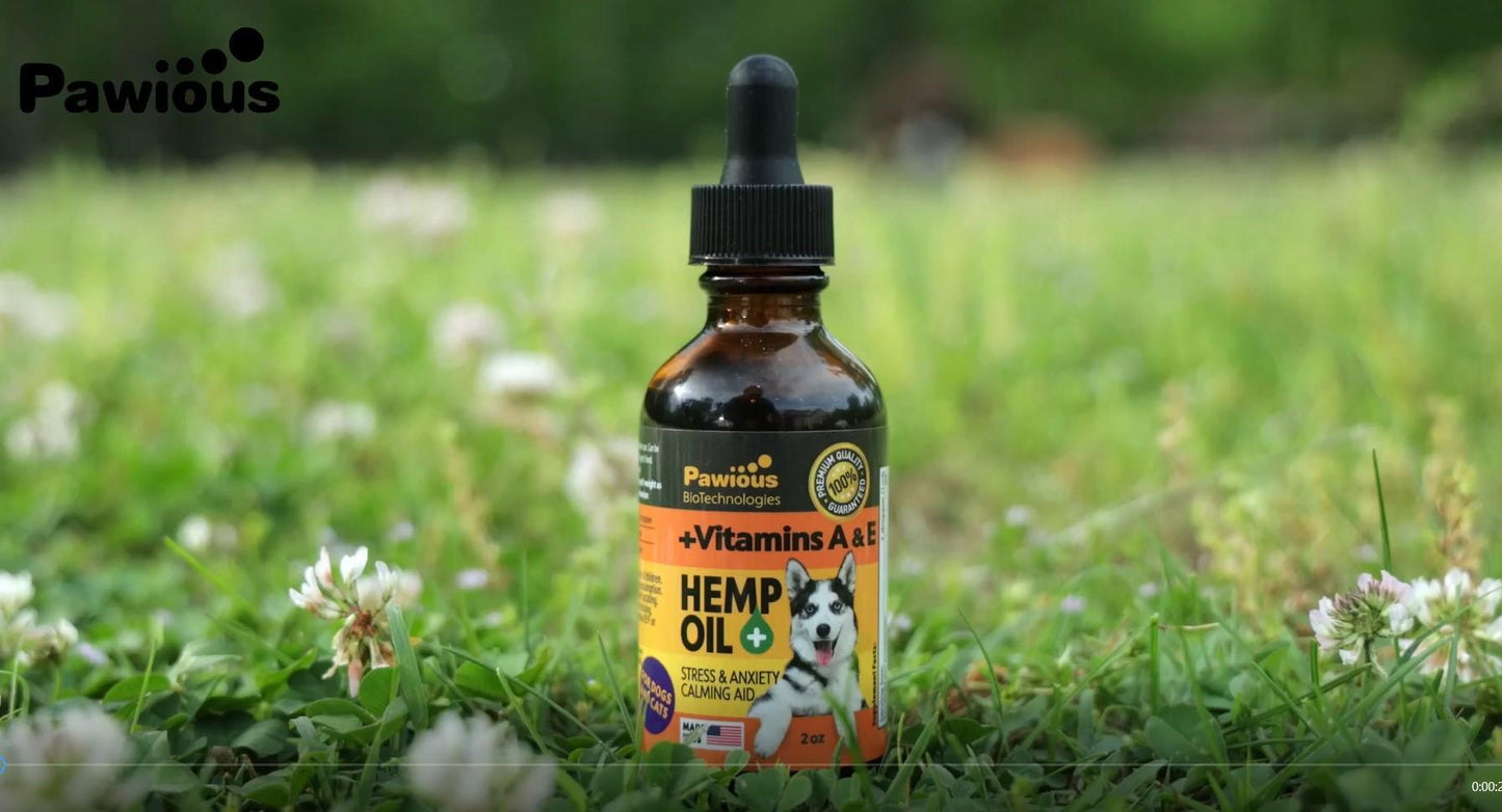 PAWIOUS Calming Aid Pain Relief & Anxiety Relief for Dogs & Cats. 2 Oz For Pet With Love