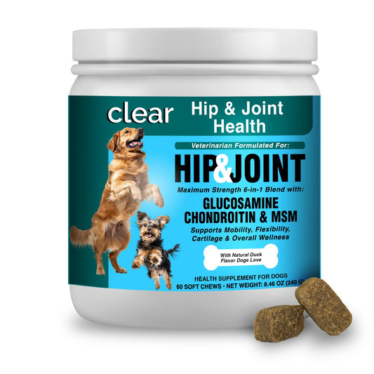 Clear Probiotics Hip & Joint Support Supplement for Dogs * 60 Count For Pet With Love