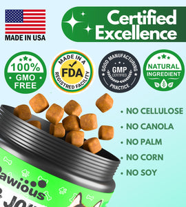 Pawious Hip and Joint Supplement for Dogs with Glucosamine