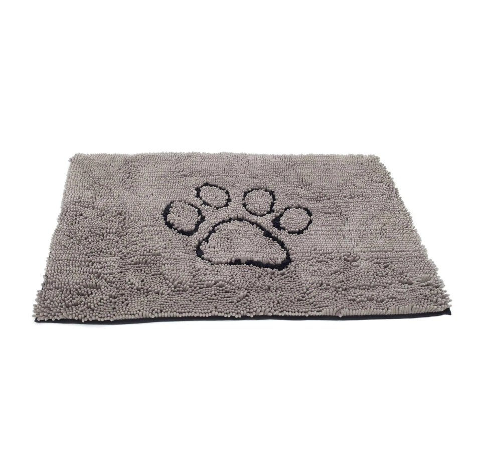 DGS Pet Products Dirty Dog Door Mat Large Grey 35 x 26 x 2 For Pet With Love