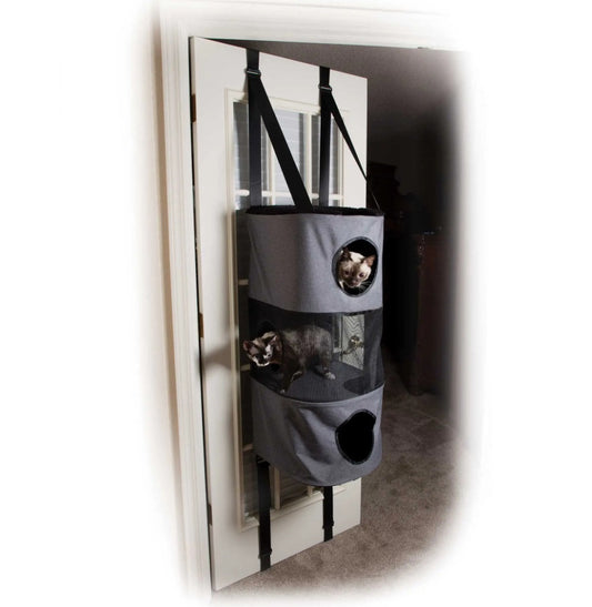 K&H Pet Products Hangin' Cat Condo 3 Story Gray 16 x 16 x 65 For Pet With Love