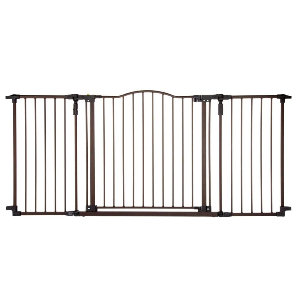 North States Deluxe Décor Wall Mounted Pet Gate Medium Matte Bronze 38.3 - 72 x 30 For Pet With Love