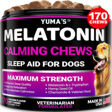 Load image into Gallery viewer, YUMA'S Melatonin Calming Chews and Sleep Aid for Dogs. 170 chews For Pet With Love
