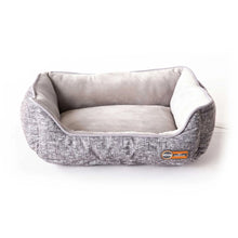 Load image into Gallery viewer, K&amp;H Pet Products Mother's Heartbeat Heated Puppy Pet Bed with Bone Pillow Large Gray 20x 16 x 7 For Pet With Love
