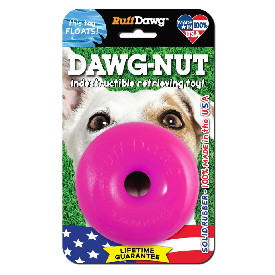 Ruff Dawg Indestructible Dawg Nut Dog Toy Medium Assorted 3.5 x 3.5 x 3.5 For Pet With Love