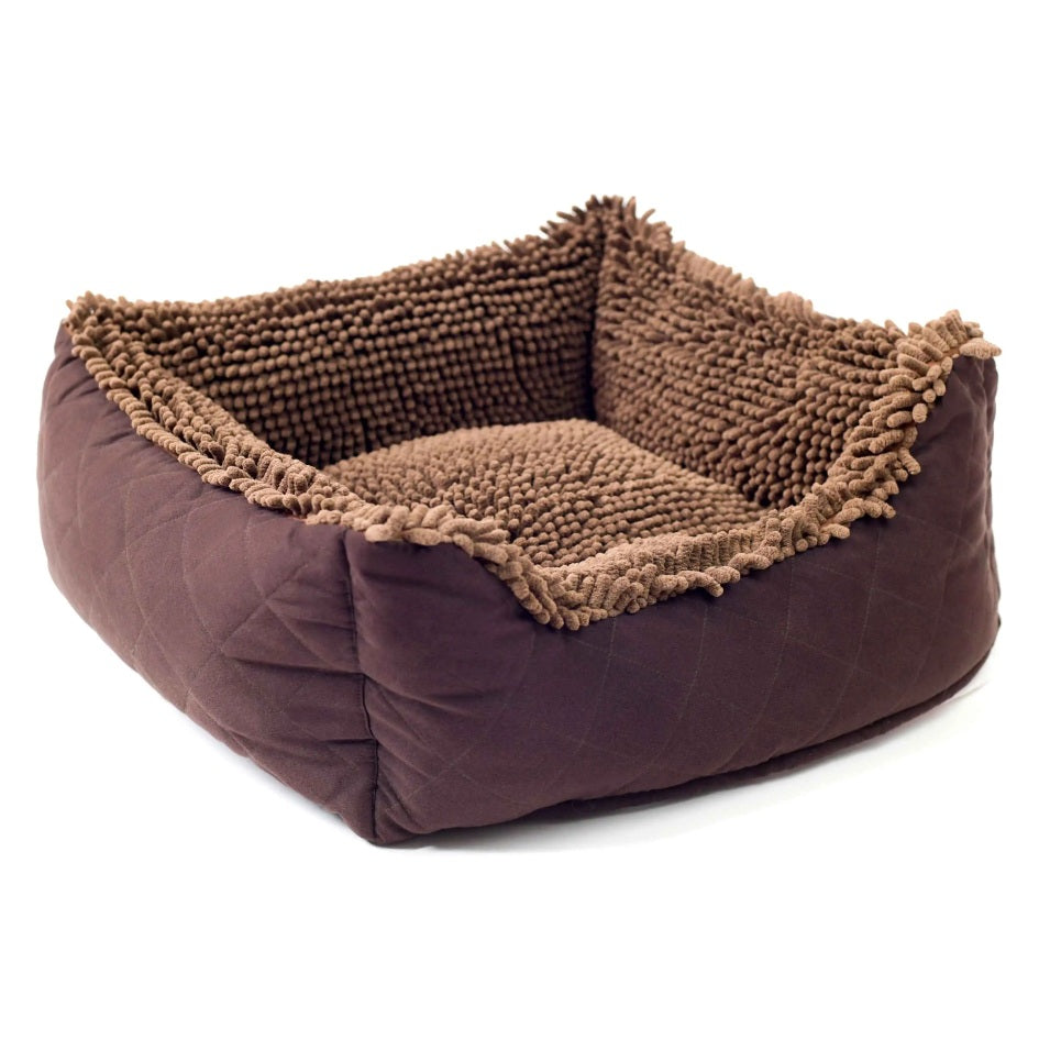 DGS Pet Products Dirty Dog Lounger Bed Extra Large Brown 37 x 31 x 10 For Pet With Love