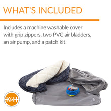 Load image into Gallery viewer, K&amp;H Pet Products Air Sofa Pet Bed Geo Flower Small Navy 18 x 24 x 7 For Pet With Love
