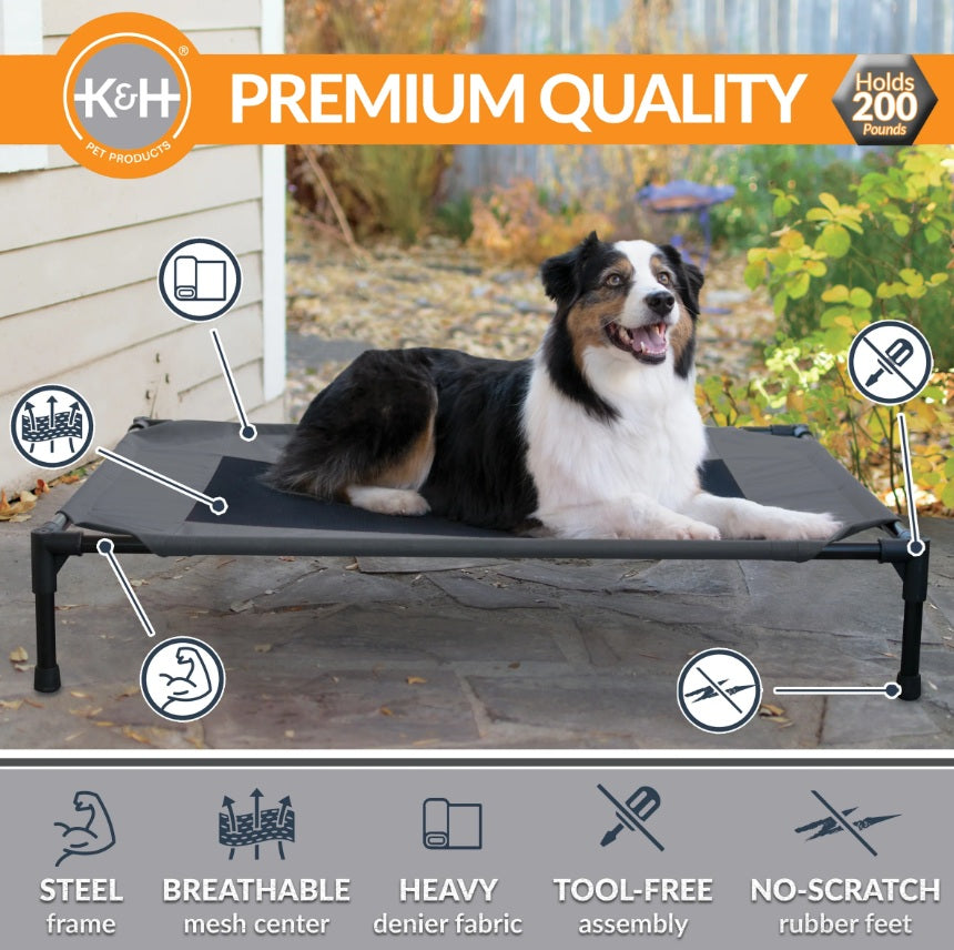 K&H Pet Products RealTree Original Pet Cot Large Camo 30 x 42 x 7 For Pet With Love