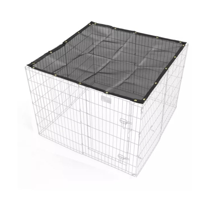 Midwest Sunscreen Top for Midwest Pens Black 48 x 48 For Pet With Love