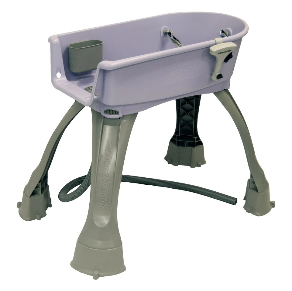 Booster Bath Elevated Dog Bath and Grooming Center Medium Lilac 33 x 16.75 x 10 For Pet With Love