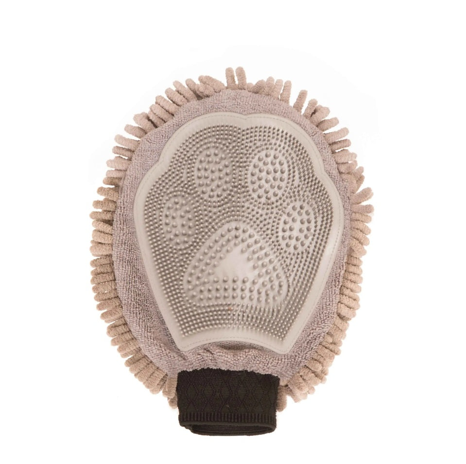 DGS Pet Products Dirty Dog Grooming Mitt Grey 10 x 7 x 1 For Pet With Love