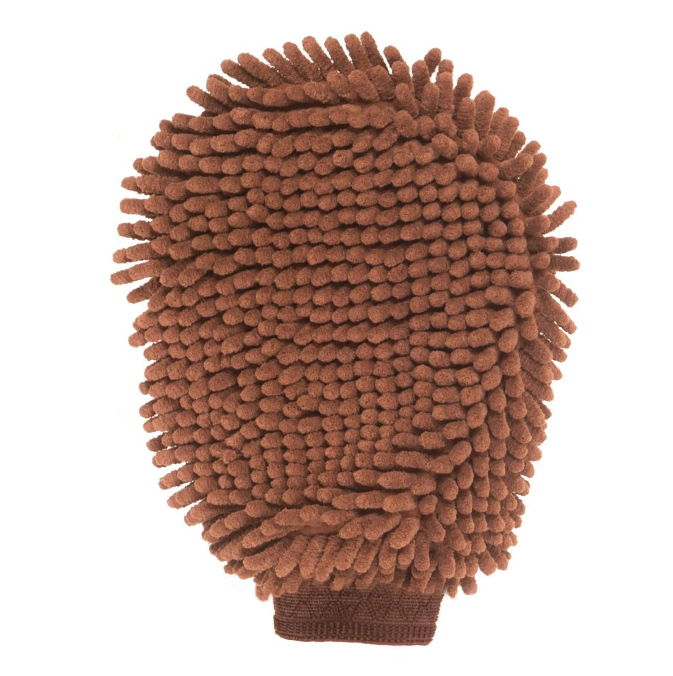 DGS Pet Products Dirty Dog Grooming Mitt Brown 10 x 7 x 1 For Pet With Love