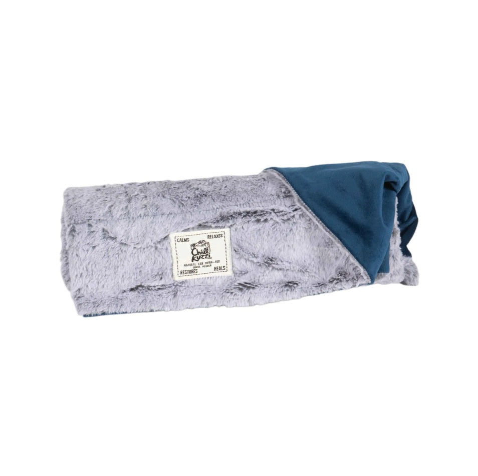 DGS Pet Products Chill Kuzzi FIR Blanket Large Blue 40 x 50 x 0.5 For Pet With Love