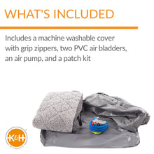 Load image into Gallery viewer, K&amp;H Pet Products Air Sofa Pet Bed Geo Flower Small Gray 18 x 24 x 7 For Pet With Love
