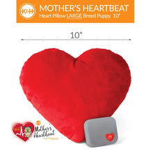 Load image into Gallery viewer, K&amp;H Pet Products Mother's Heartbeat Plush Dog Heart Pillow Large Red 10 x 8 x 4
