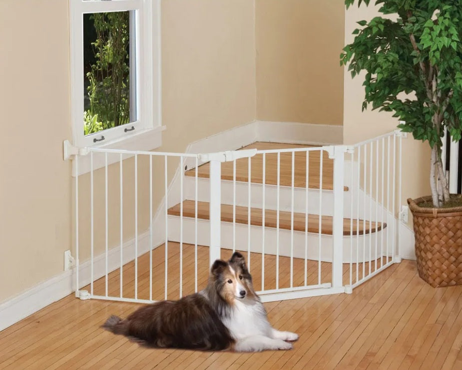 Kidco Command Custom Fit Free Standing Pet Gate White 24 x 4.25 x 29.5 For Pet With Love