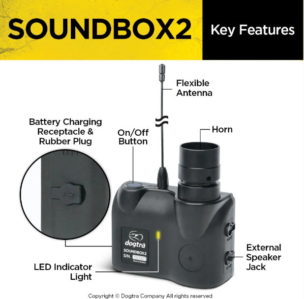 Dogtra Sound Box for Remote Trainers Version 2 Black For Pet With Love