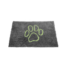 Load image into Gallery viewer, DGS Pet Products Dirty Dog Door Mat Small Cool Grey/Lime Green 23 x 16 x 2 For Pet With Love

