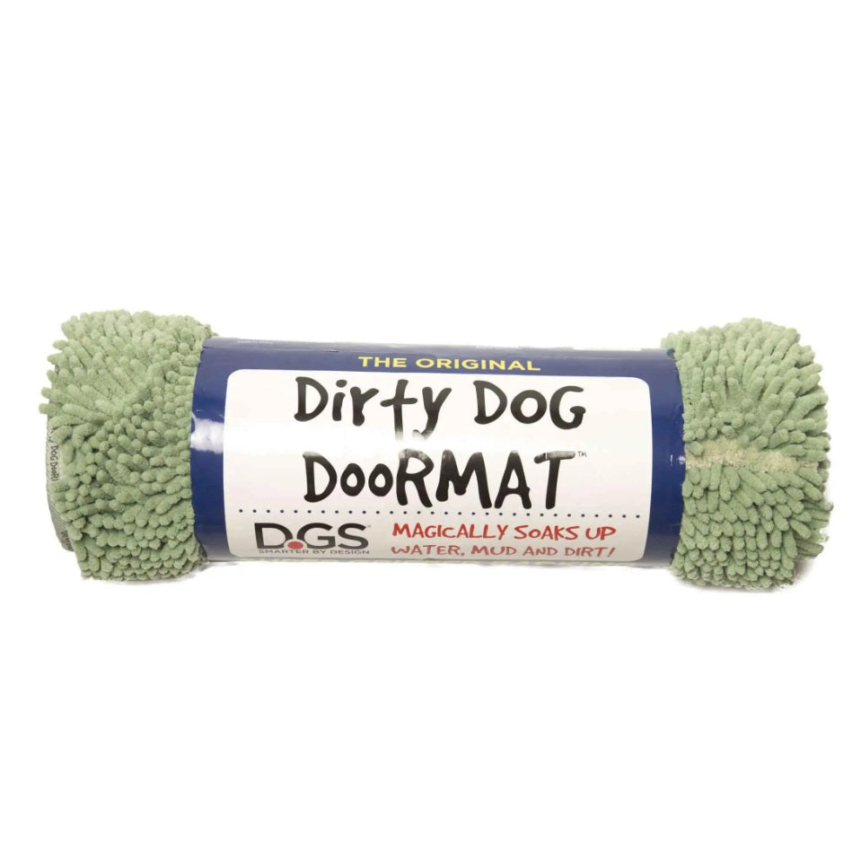 DGS Pet Products Dirty Dog Door Mat Large Sage Hue 35 x 26 x 2 For Pet With Love