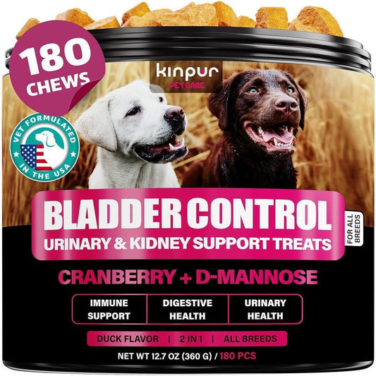 Kinpur Pet Care Dog UTI Treatment w/Cranberry 180 Chews For Pet With Love