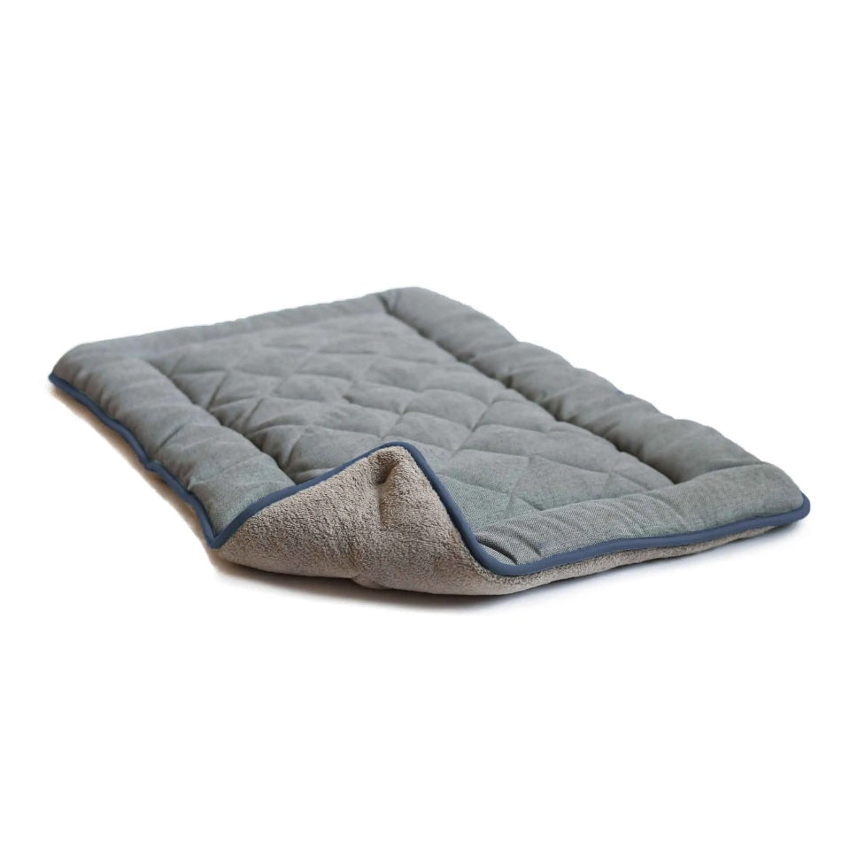 DGS Pet Products Chenille Pet Sleeper Cushion Medium Grey/Blue 21 x 30 x 1 For Pet With Love
