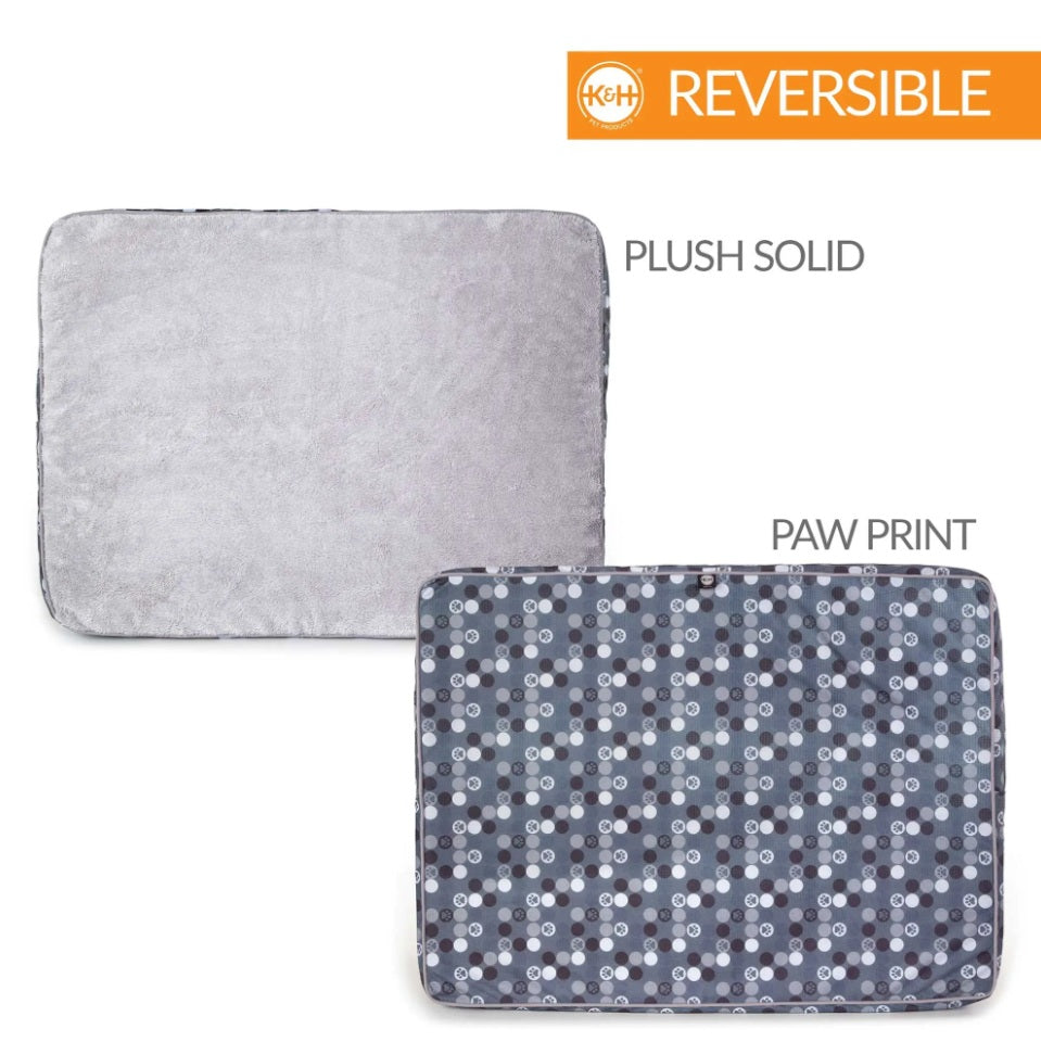 K&H Pet Products Superior Orthopedic Dog Bed Small Gray 27 x 36 x 4 For Pet With Love