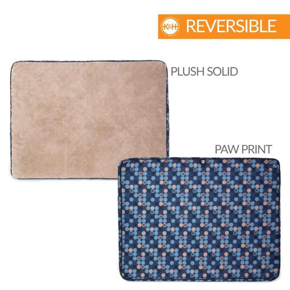 K&H Pet Products Superior Orthopedic Dog Bed Small Navy Blue 27 x 36 x 4 For Pet With Love