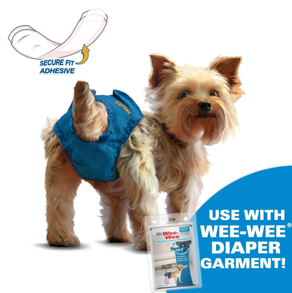 Four Paws Wee-Wee Super Absorbent Disposable Dog Diaper Liners 24 count White For Pet With Love