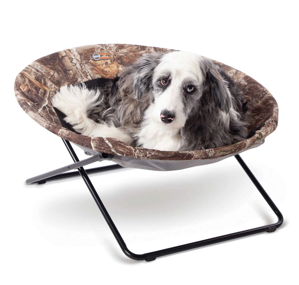 K&H Pet Products Elevated Cozy Cot Large RealTree 30 x 30 x 16.5 For Pet With Love