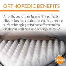 Load image into Gallery viewer, K&amp;H Pet Products Pillow-Top Orthopedic Lounger Sofa Pet Bed Large Gray 28 x 36 x 9.5 For Pet With Love
