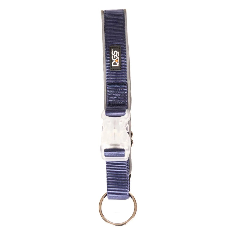 DGS Pet Products Comet Rechargeable Light Up Dog Collar Small Navy 13.5 - 16 x 0.6 For Pet With Love