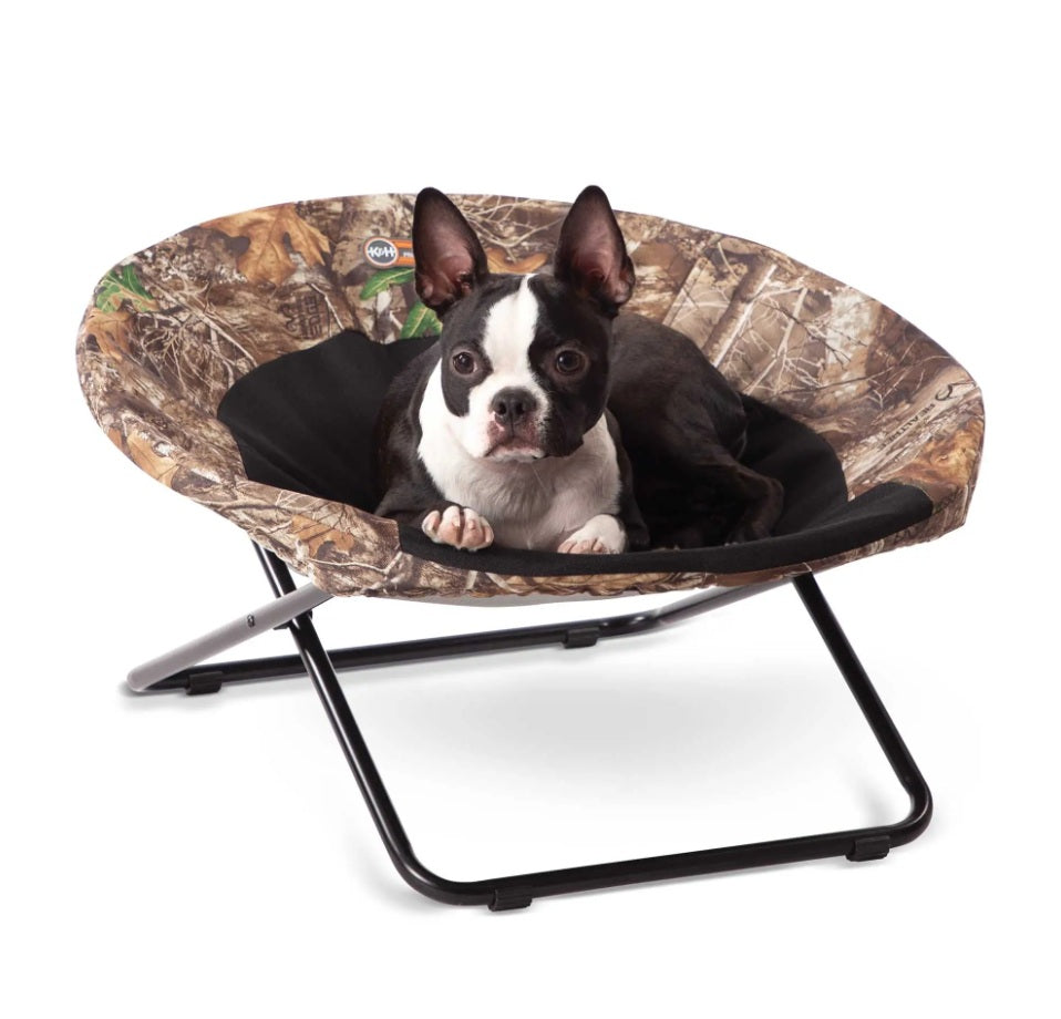 K&H Pet Products Elevated Cozy Cot Medium RealTree 24 x 24 x 13.5 For Pet With Love