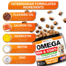 Load image into Gallery viewer, Omega-3 for Dogs - Dog Skin and Coat Supplement - Dog Chews with Fish Oil

