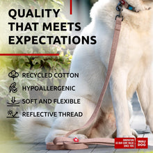 Load image into Gallery viewer, WAUDOG Recycled Cotton Dog Leash 6 Ft   10 Ft Eco Friendly Collar for Small
