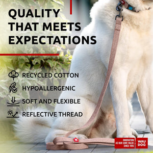 WAUDOG Recycled Cotton Dog Leash 6 Ft   10 Ft Eco Friendly Collar for Small